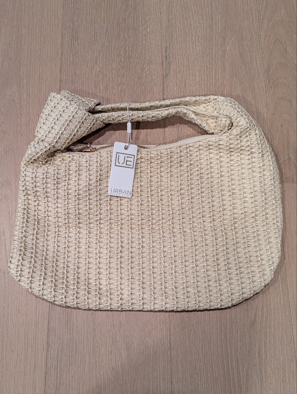 Urban Expressions Cream Woven Bag